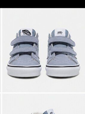 Vans Kids Checkerboard Mid-Top Sneakers - Light Gray/White